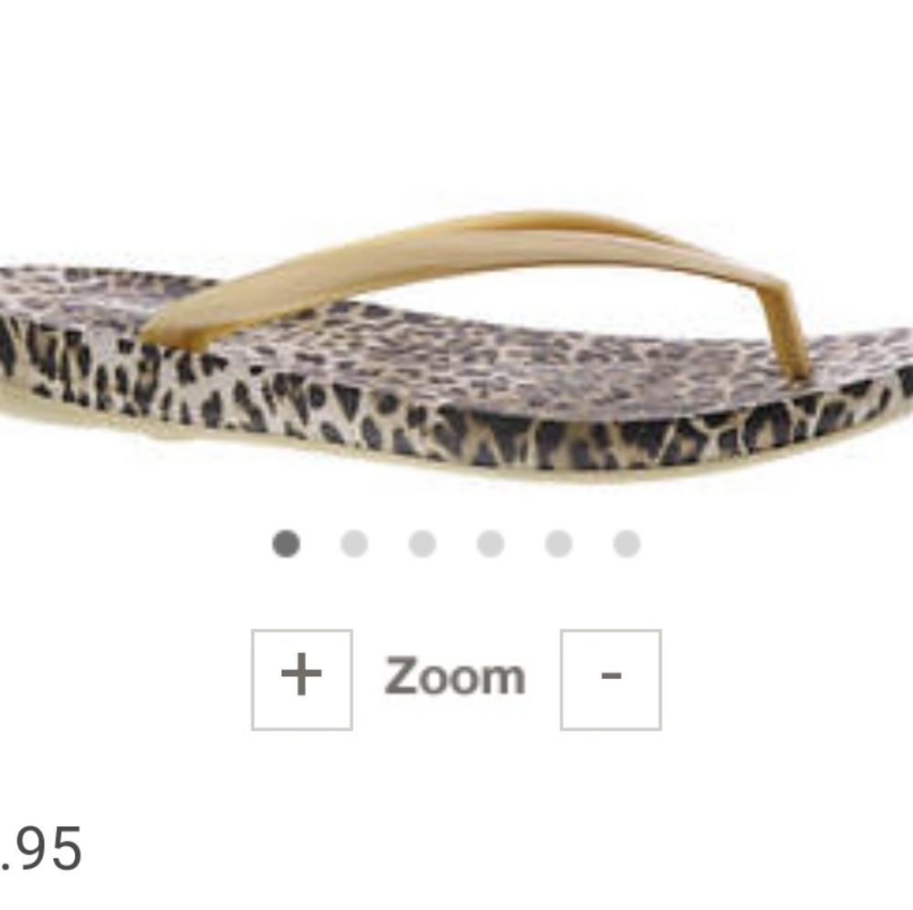 Leopard print flip flops new